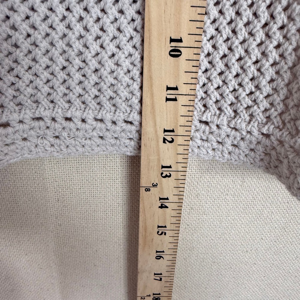 Jessica Simpson Womens Crochet Tank Top Ivory Floral Boho Knit Medium STX210910 - Picture 4 of 6